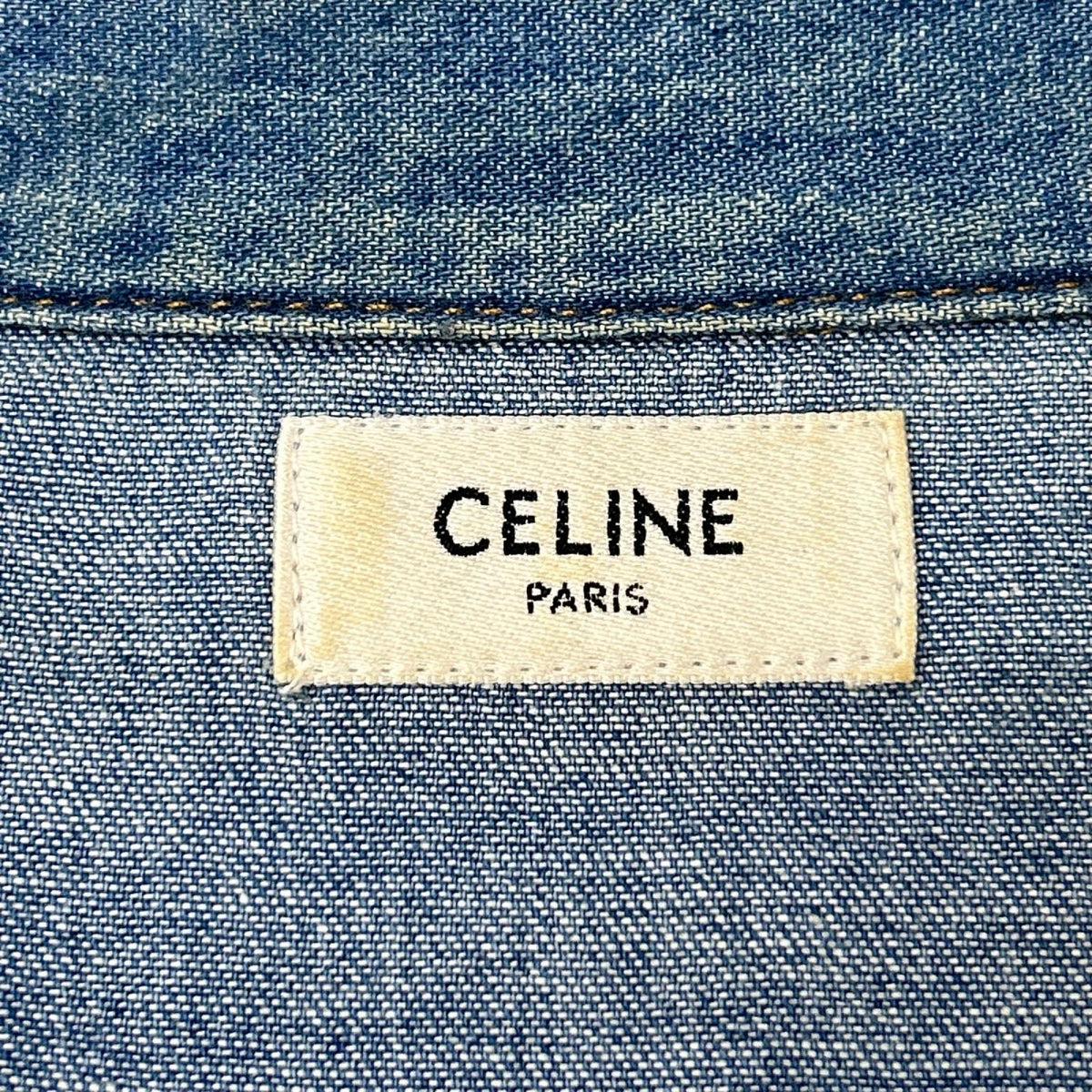 CELINE セリーヌ 20FB1208I エディ期 ブルー デニムシャツ トップス