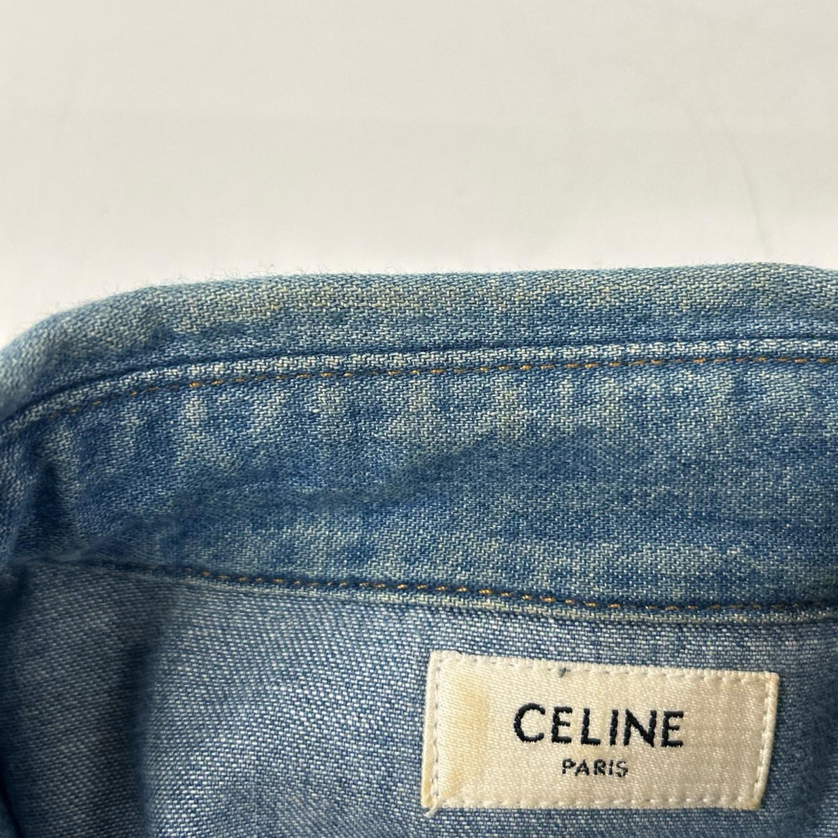 CELINE セリーヌ 20FB1208I エディ期 ブルー デニムシャツ トップス