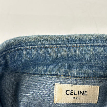 CELINE セリーヌ 20FB1208I エディ期 ブルー デニムシャツ トップス