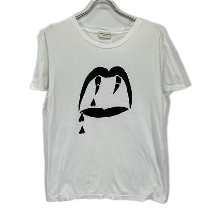 SAINT LAURENT PARIS サンローランパリ 15SS 378983 ホワイト ブラッドラスタープリント 半袖Tシャツ トップス
