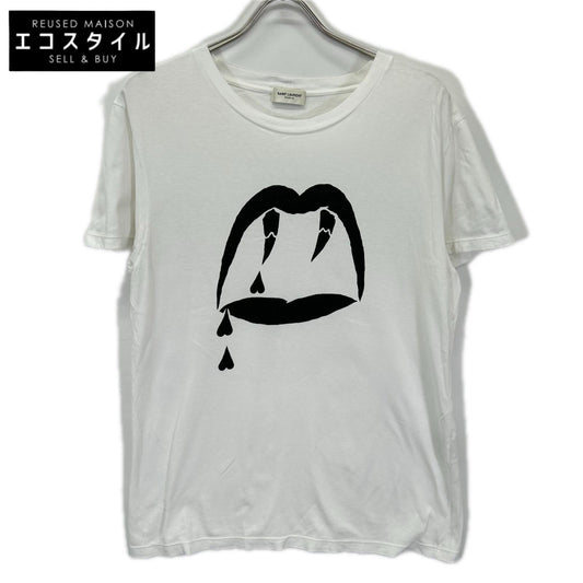 SAINT LAURENT PARIS サンローランパリ 15SS 378983 ホワイト ブラッドラスタープリント 半袖Tシャツ トップス