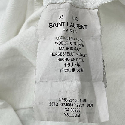 SAINT LAURENT PARIS サンローランパリ 15SS 378983 ホワイト ブラッドラスタープリント 半袖Tシャツ トップス