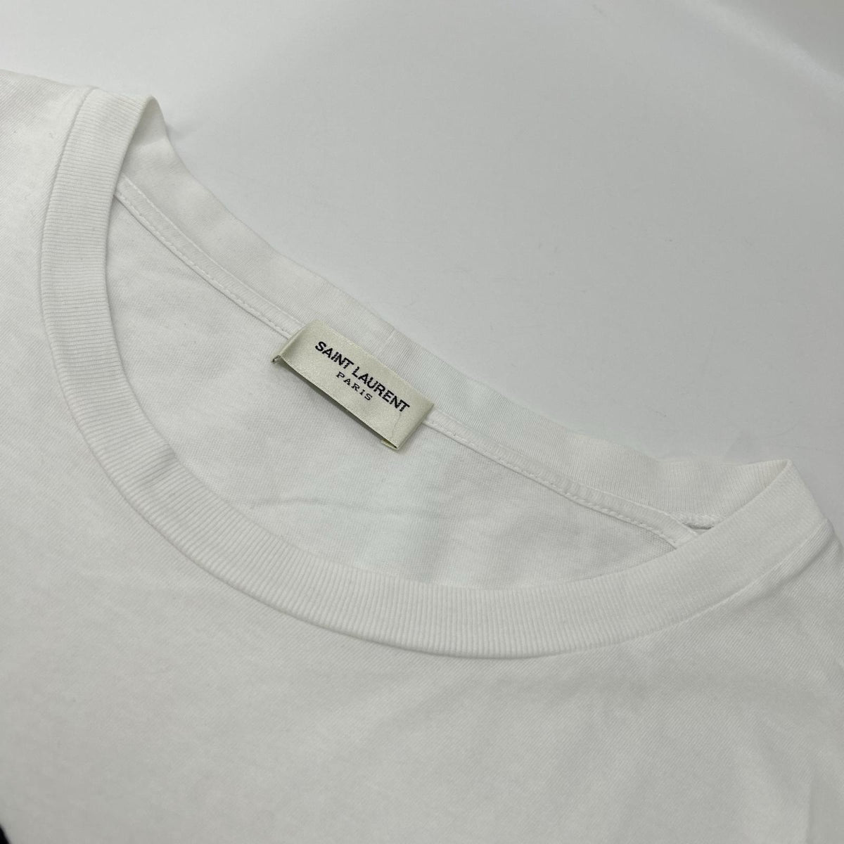 SAINT LAURENT PARIS サンローランパリ 15SS 378983 ホワイト ブラッドラスタープリント 半袖Tシャツ トップス