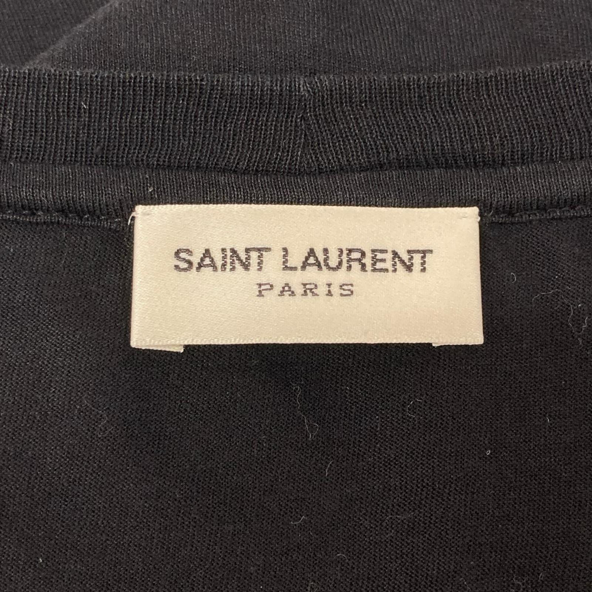 SAINT LAURENT PARIS サンローランパリ 14SS 378983 ブラック ブラッドラスタープリント 半袖Tシャツ トップス