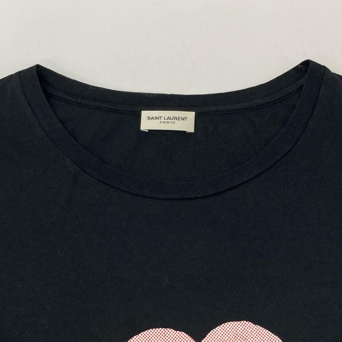 SAINT LAURENT PARIS サンローランパリ 14SS 378983 ブラック ブラッドラスタープリント 半袖Tシャツ トップス