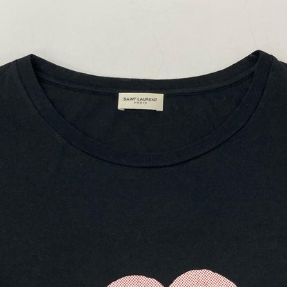 SAINT LAURENT PARIS サンローランパリ 14SS 378983 ブラック ブラッドラスタープリント 半袖Tシャツ トップス