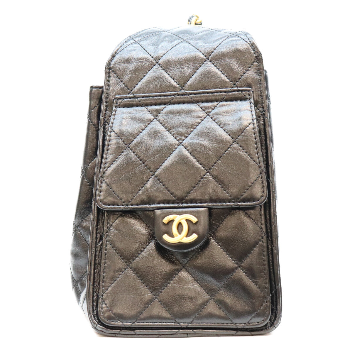 CHANEL シャネル AS5293 黒 シャイニーカーフ G金具 シャネル25スモール ショルダーバッグ ショルダーバッグ