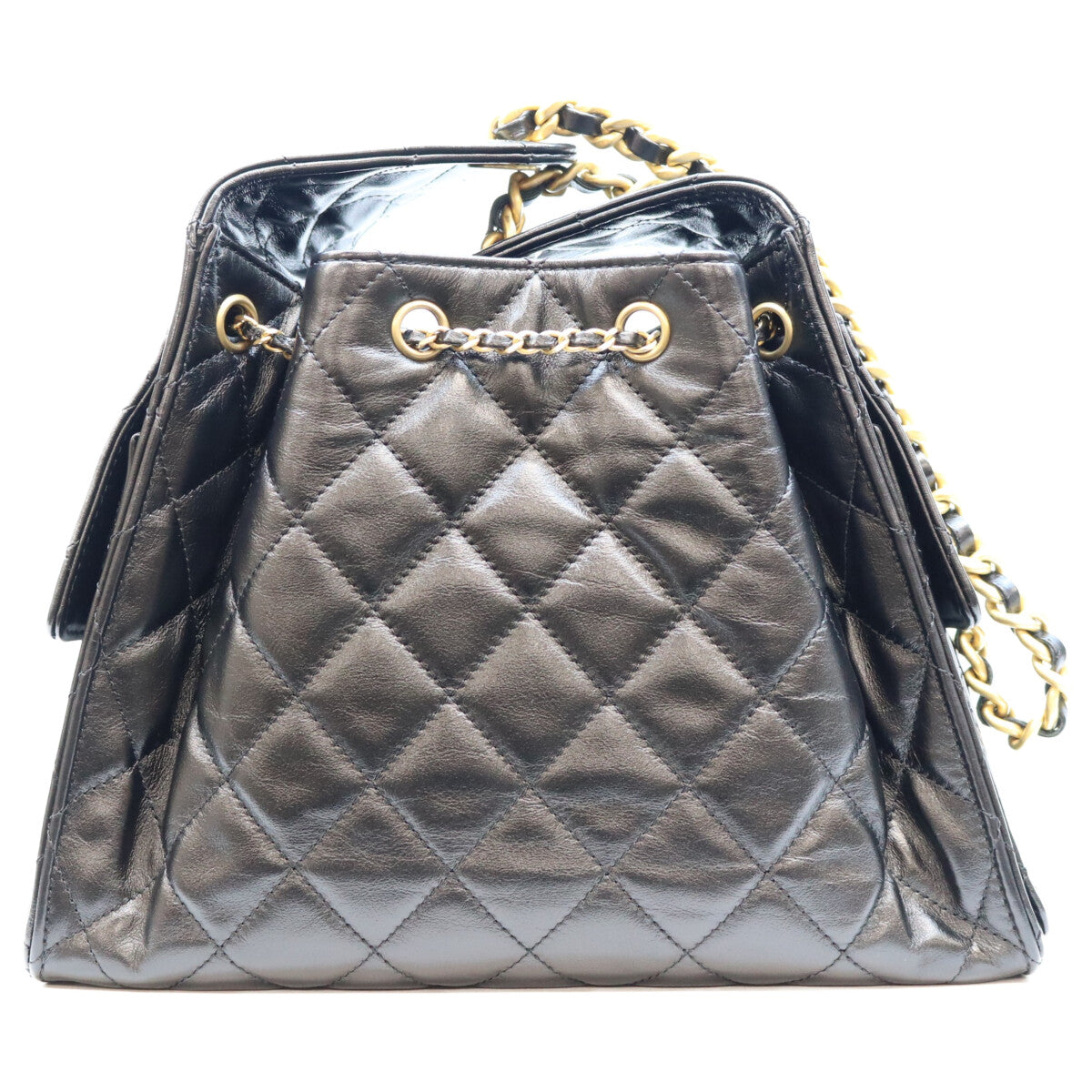 CHANEL シャネル AS5293 黒 シャイニーカーフ G金具 シャネル25スモール ショルダーバッグ ショルダーバッグ