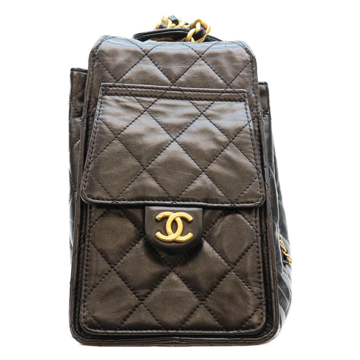 CHANEL シャネル AS5293 黒 シャイニーカーフ G金具 シャネル25スモール ショルダーバッグ ショルダーバッグ