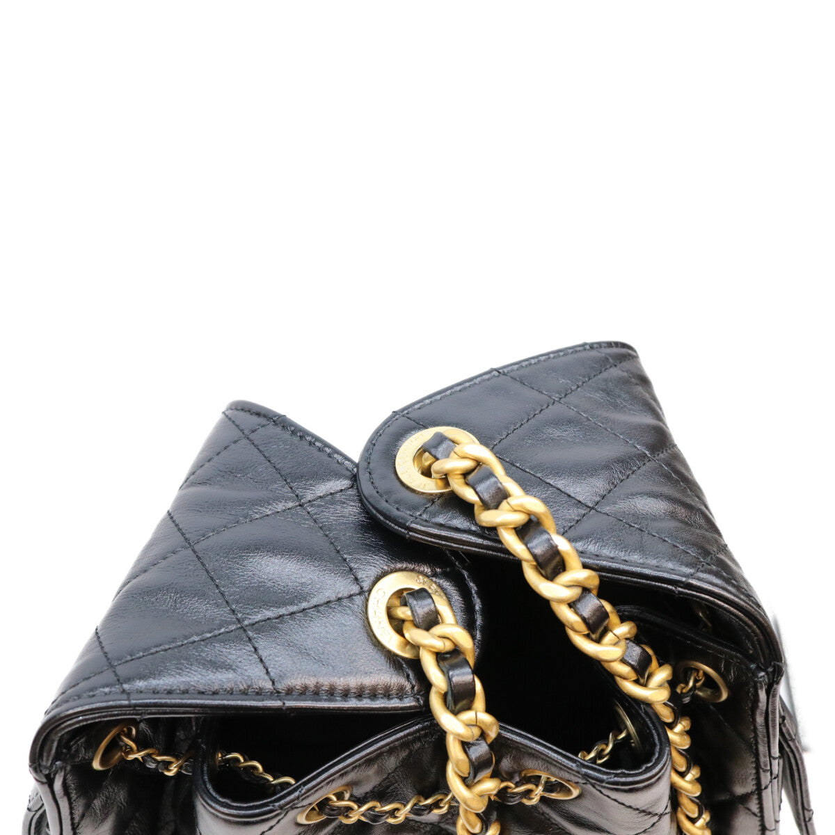 CHANEL シャネル AS5293 黒 シャイニーカーフ G金具 シャネル25スモール ショルダーバッグ ショルダーバッグ
