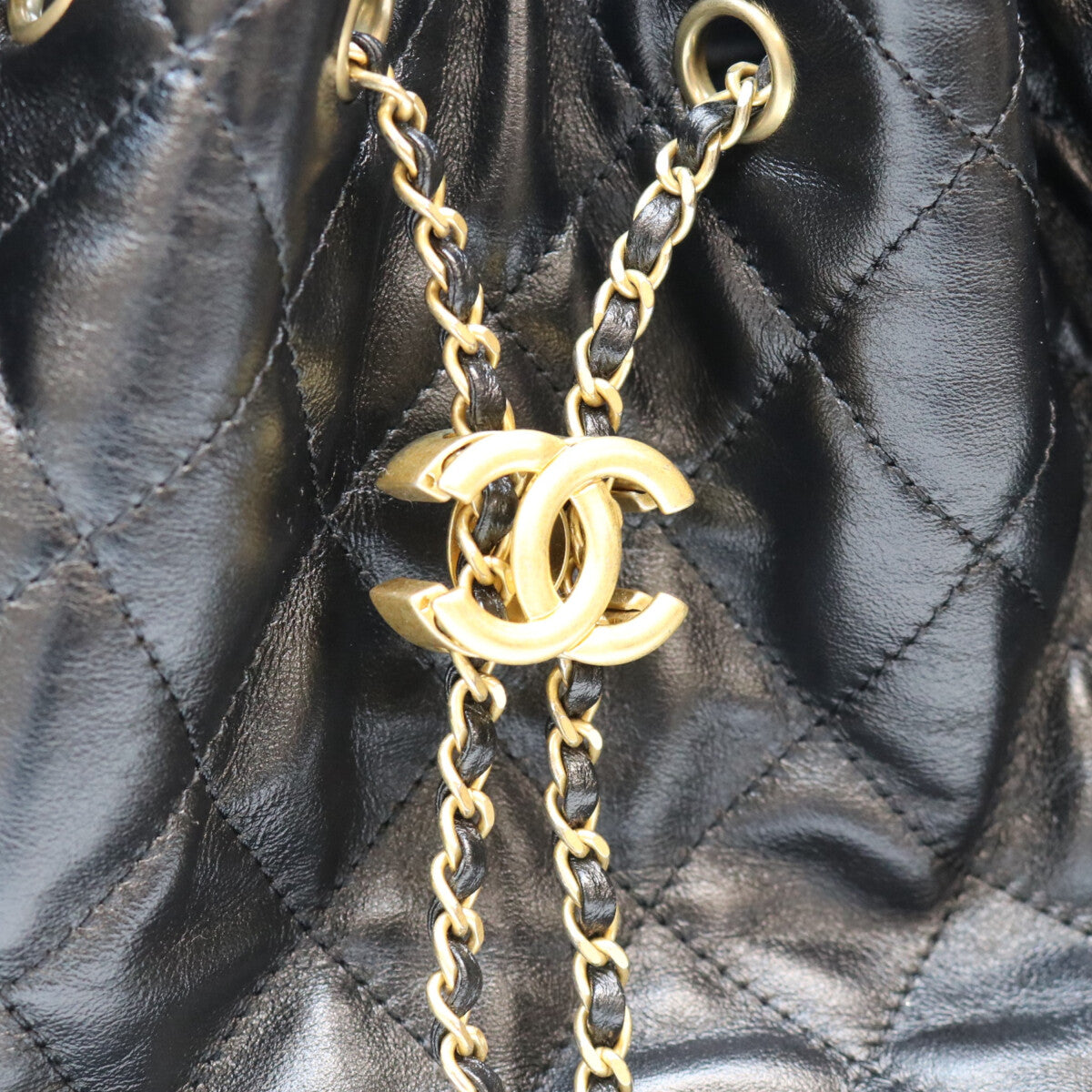 CHANEL シャネル AS5293 黒 シャイニーカーフ G金具 シャネル25スモール ショルダーバッグ ショルダーバッグ