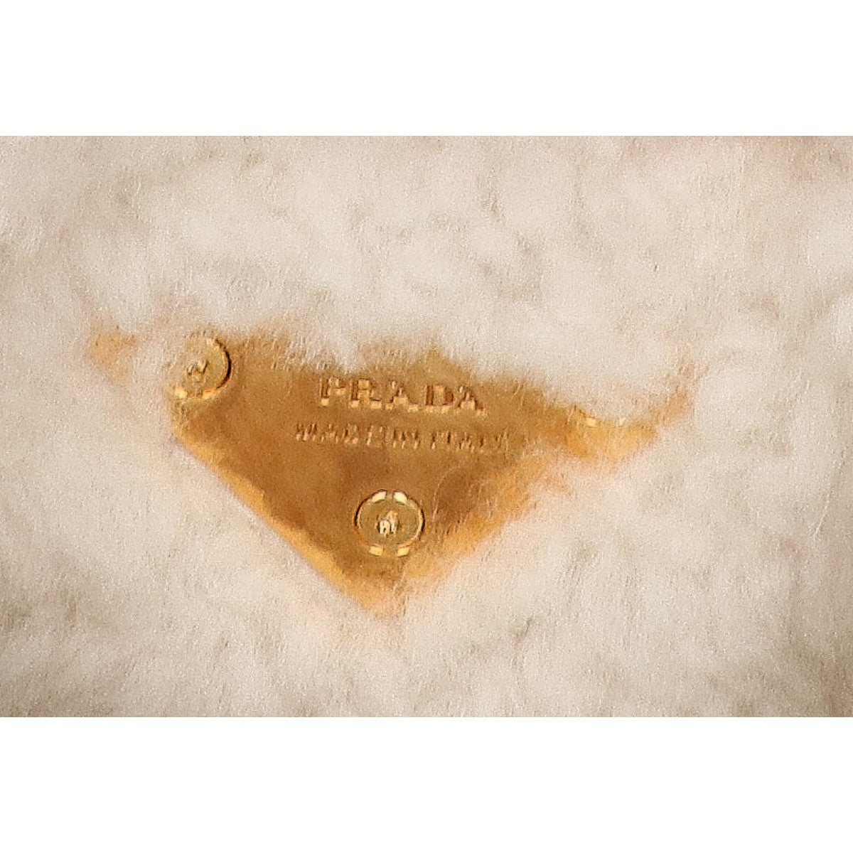 PRADA プラダ 新品同様 1BA349 リエゾン ミニ ムートン シアリング ハンドバッグ