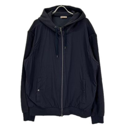 HERNO ヘルノ 24AW JC00021UR リゾート フーデッドブルゾン リブジャージーニット×ナイロン ハイブリッド ジャケット