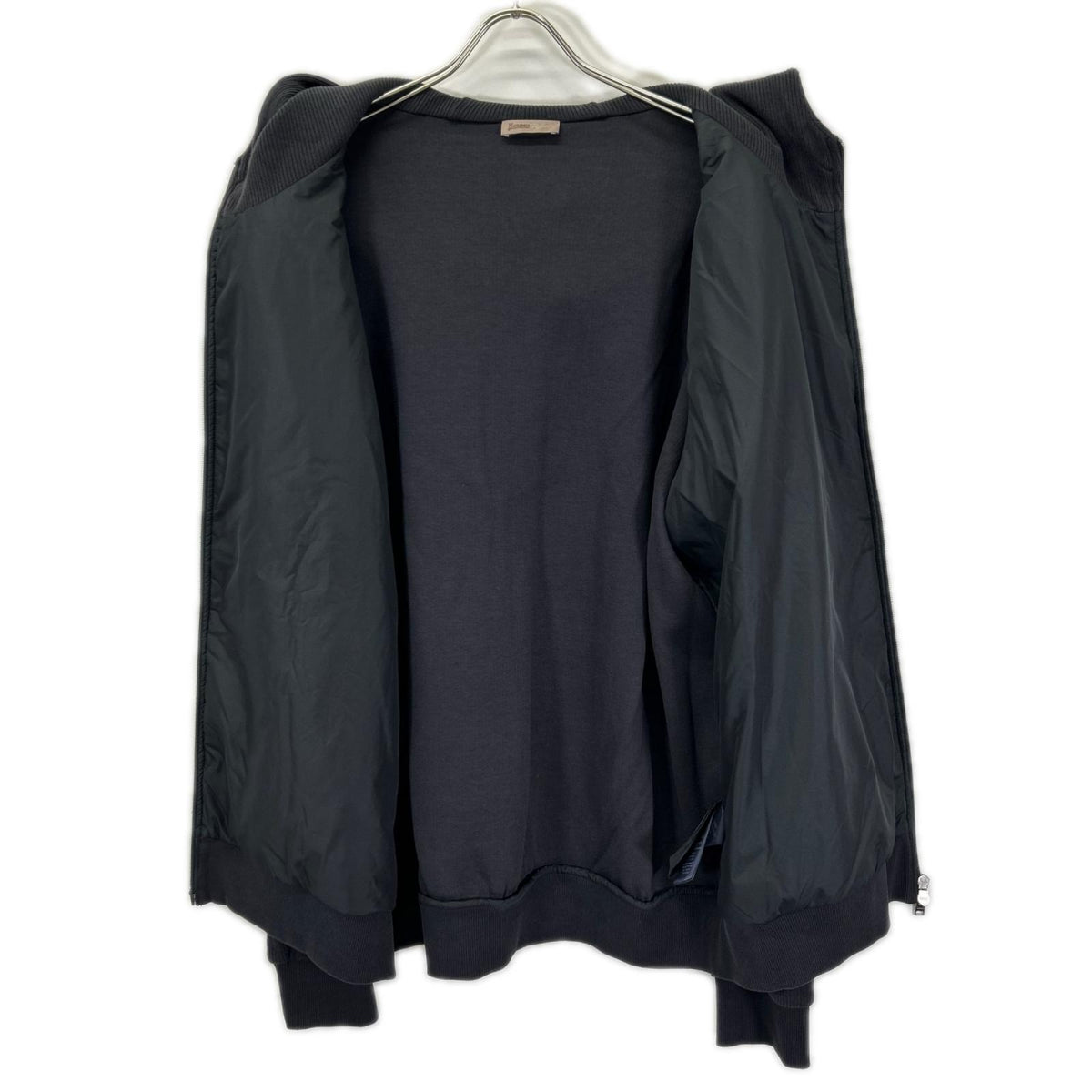 HERNO ヘルノ 24AW JC00021UR リゾート フーデッドブルゾン リブジャージーニット×ナイロン ハイブリッド ジャケット