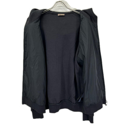 HERNO ヘルノ 24AW JC00021UR リゾート フーデッドブルゾン リブジャージーニット×ナイロン ハイブリッド ジャケット