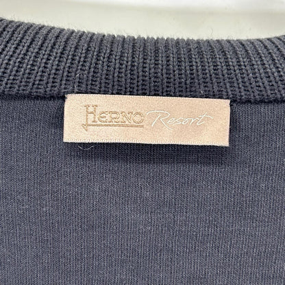 HERNO ヘルノ 24AW JC00021UR リゾート フーデッドブルゾン リブジャージーニット×ナイロン ハイブリッド ジャケット