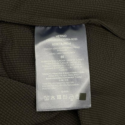 HERNO ヘルノ グレー 超軽量ストレッチシアサッカー シャツアウター トップス