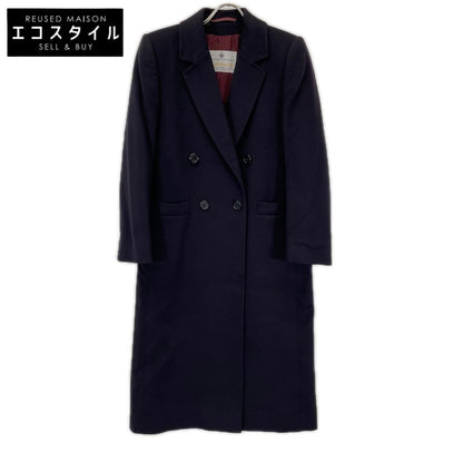 Aquascutum アクアスキュータム ブラック ピュアカシミヤ チェスターコート コート