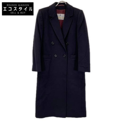 Aquascutum アクアスキュータム ブラック ピュアカシミヤ チェスターコート コート