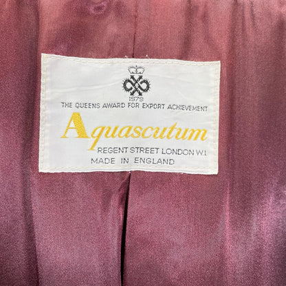 Aquascutum アクアスキュータム ブラック ピュアカシミヤ チェスターコート コート