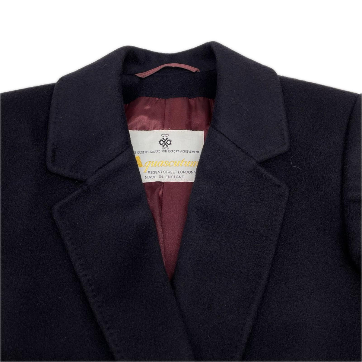 Aquascutum アクアスキュータム ブラック ピュアカシミヤ チェスターコート コート