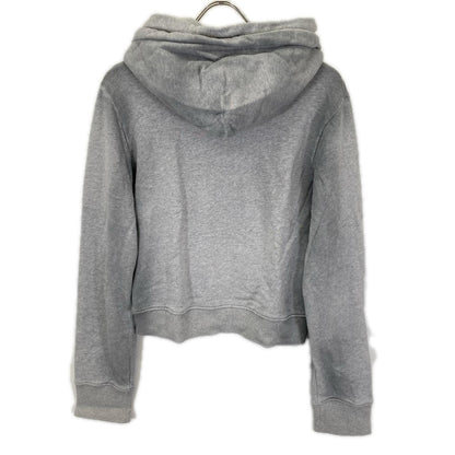 MOWALOLA モワローラ グレー クロップド ジップパーカー トップス