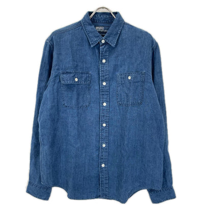 POLObyRalphLauren ポロラルフローレン インディゴ クラシック フィット リネン ワークシャツ トップス