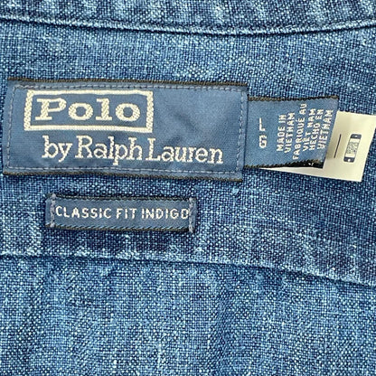POLObyRalphLauren ポロラルフローレン インディゴ クラシック フィット リネン ワークシャツ トップス