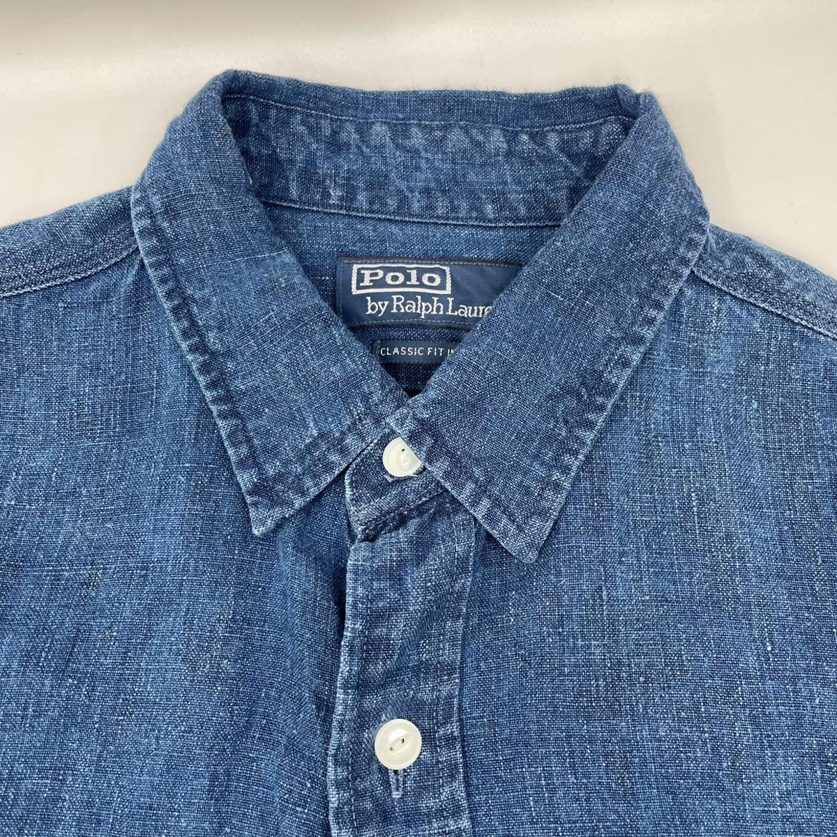POLObyRalphLauren ポロラルフローレン インディゴ クラシック フィット リネン ワークシャツ トップス