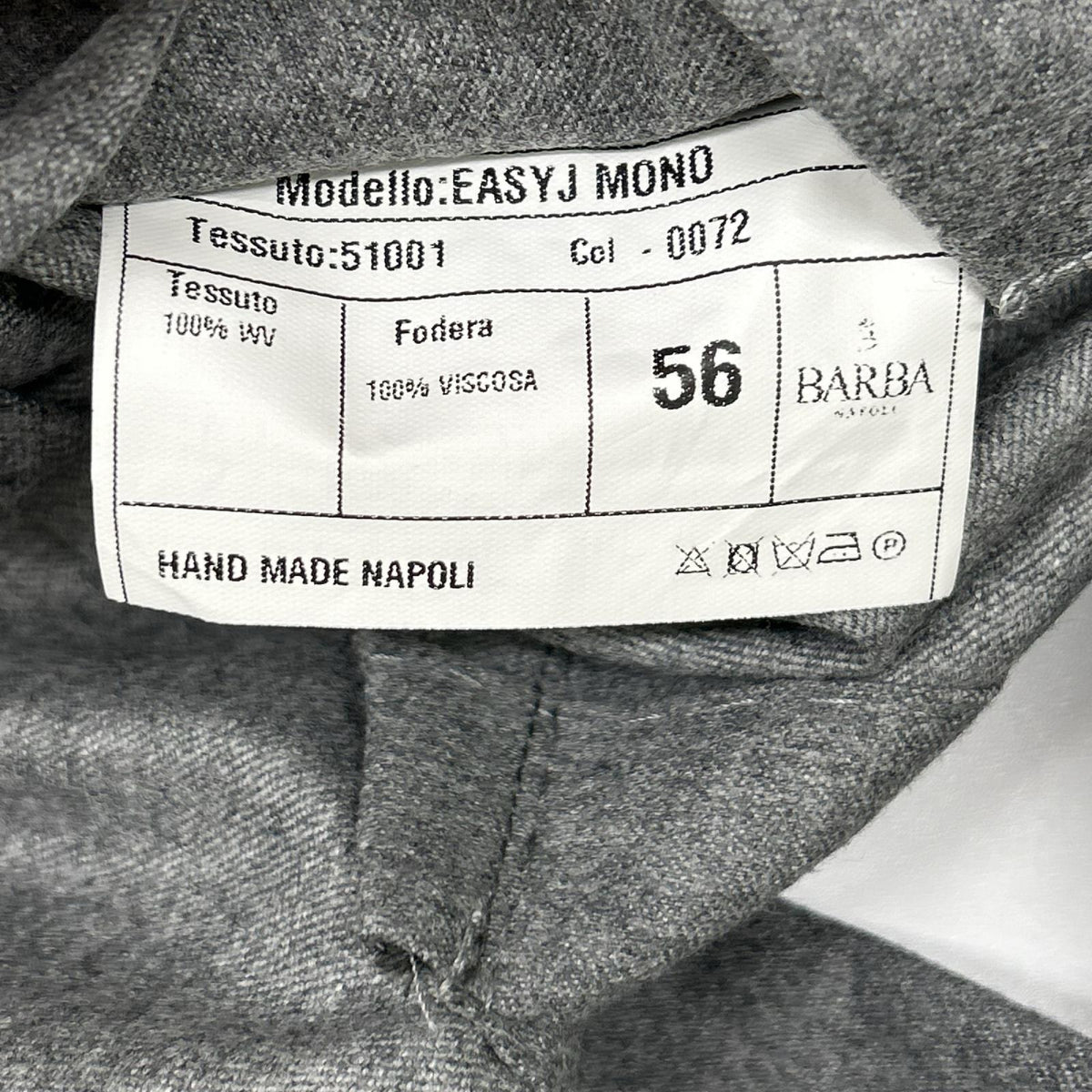 BARBA バルバ グレー EASYJ テーラードジャケット ジャケット