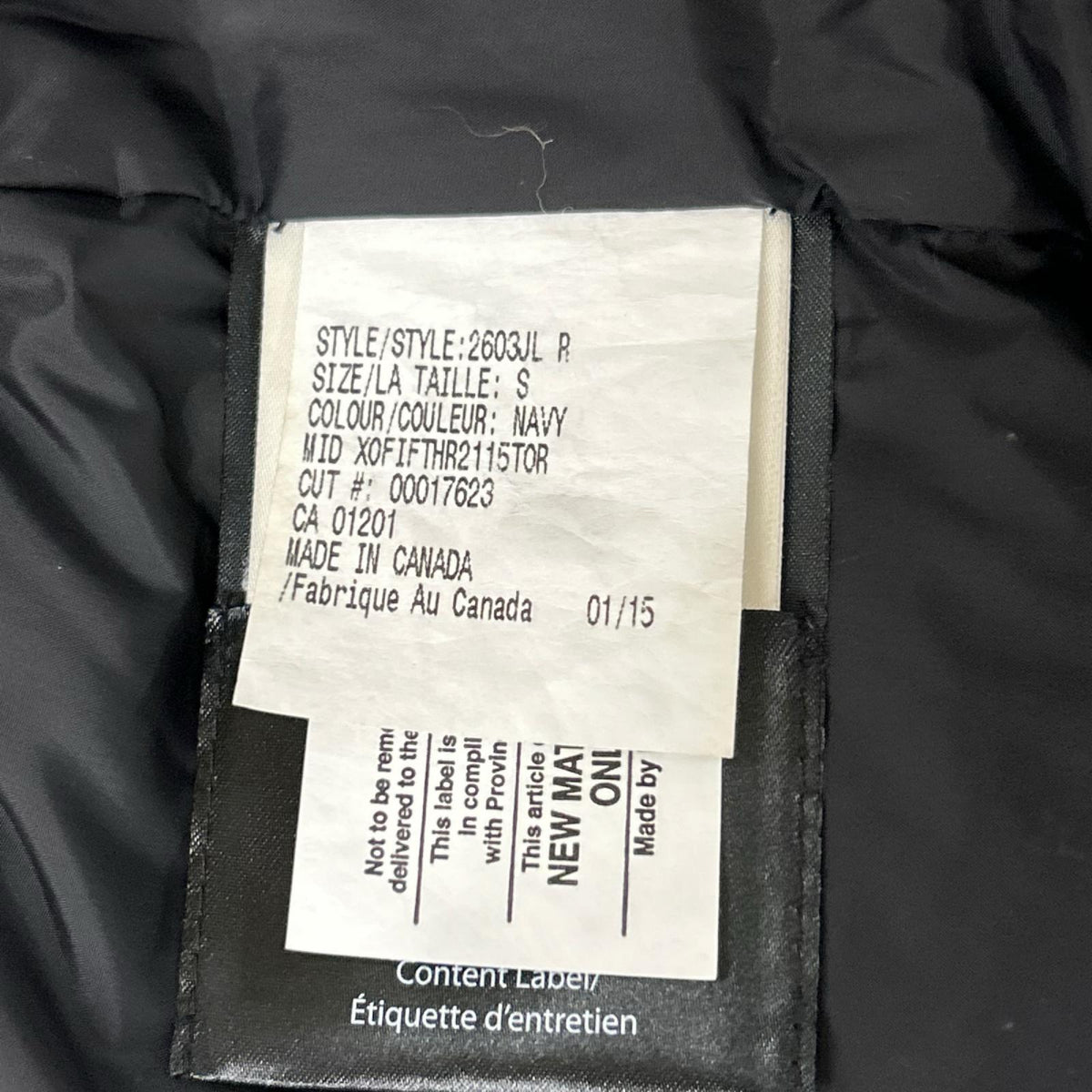 CANADA GOOSE カナダグース 2603JL ネイビー ブロンテパーカ ダウンコート コート
