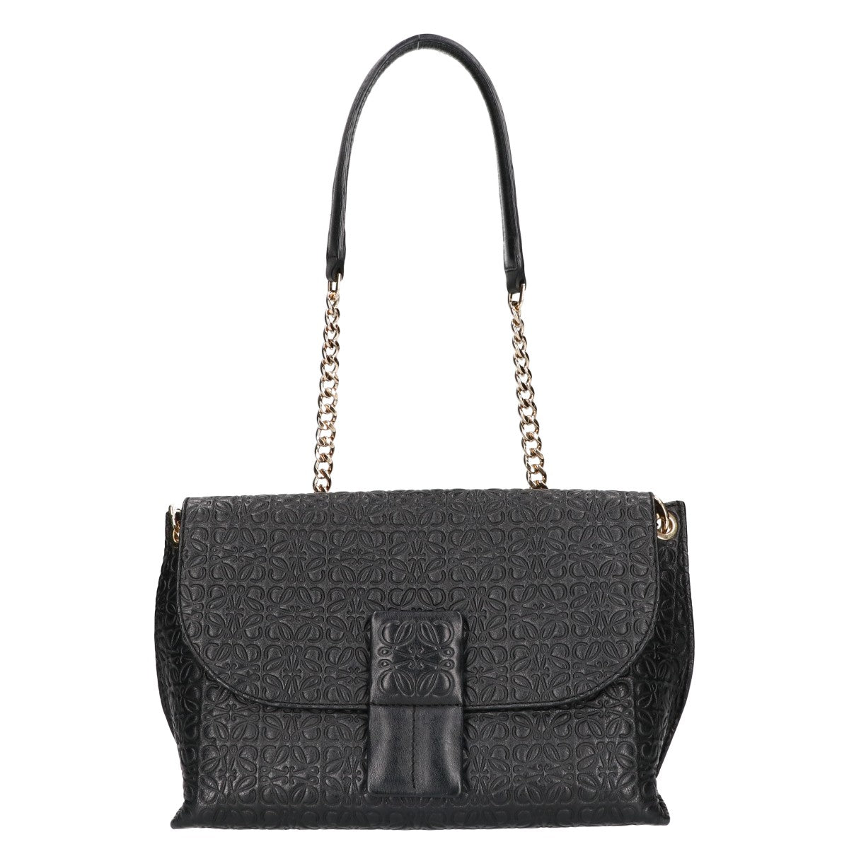 LOEWE ロエベ リピートアナグラム アベニュー エンボス チェーン ショルダーバッグ