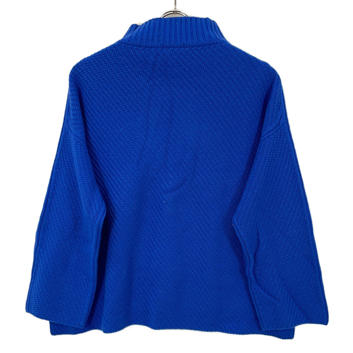 2-0035-6-02-028 Blue Diagonal Pattern Pullover Knit Top 38 Women's