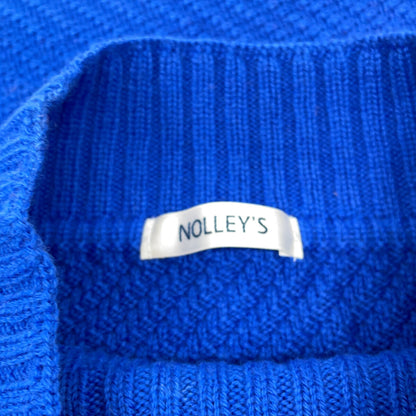 2-0035-6-02-028 Blue Diagonal Pattern Pullover Knit Top 38 Women's