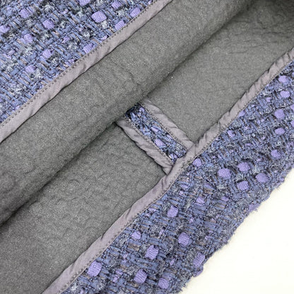 YOKOCHAN YCD-118-372 Navy Tweed Cocoon Dress 36