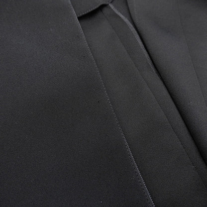 Unused Back Satin Sleeveless Pleated Dress Women's Black 36 12410425-14 Dress 36 Women's