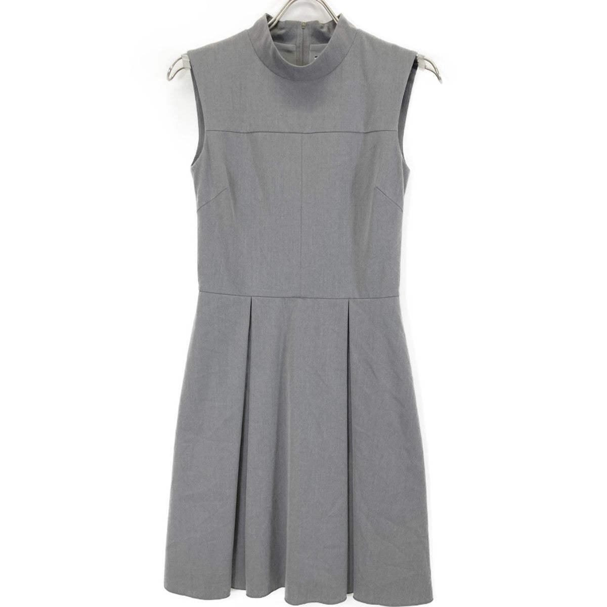 FOXEY NEW YORK Faille Pleat Fit and Flare Sleeveless Dress
