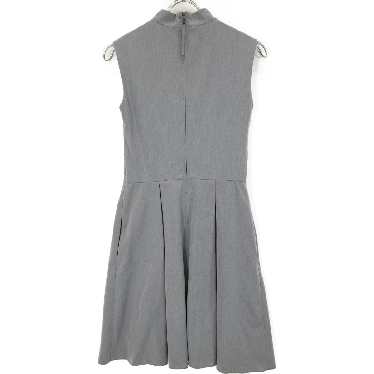 FOXEY NEW YORK Faille Pleat Fit and Flare Sleeveless Dress