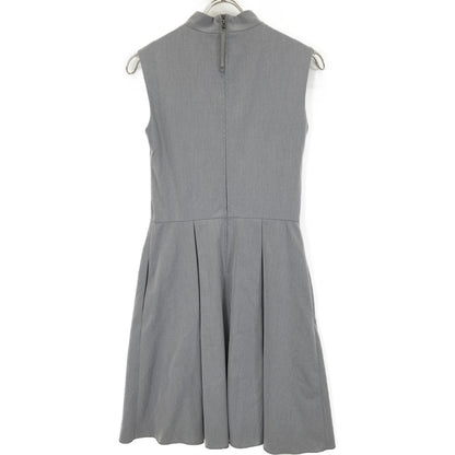 FOXEY NEW YORK Faille Pleat Fit and Flare Sleeveless Dress