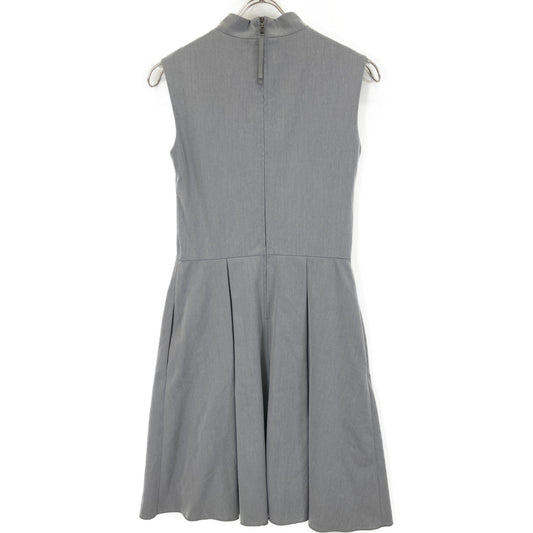 FOXEY NEW YORK Faille Pleat Fit and Flare Sleeveless Dress