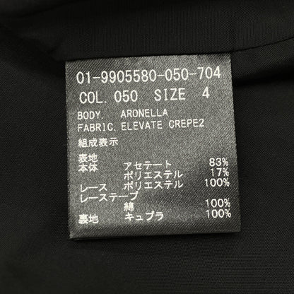 Theory セオリー 01-9905580-050-704 ﾌﾞﾗｯｸ ﾚｰｽ ﾜﾝﾋﾟｰｽ ワンピース 4 レディース