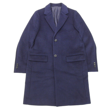 green label relaxing グリーンレーベルリラクシング 美品 S100 ショートビーバー チェスター コート ブラック×ブルー S 3225-139-3271 コート