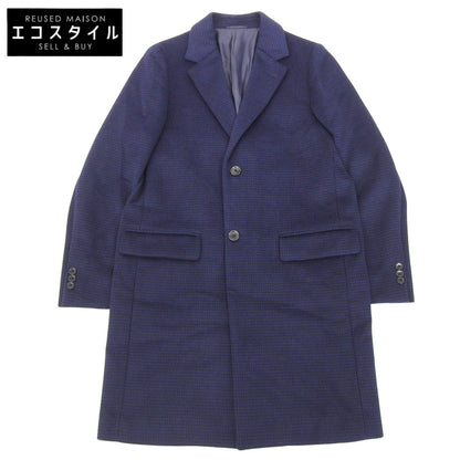 green label relaxing グリーンレーベルリラクシング 美品 S100 ショートビーバー チェスター コート ブラック×ブルー S 3225-139-3271 コート