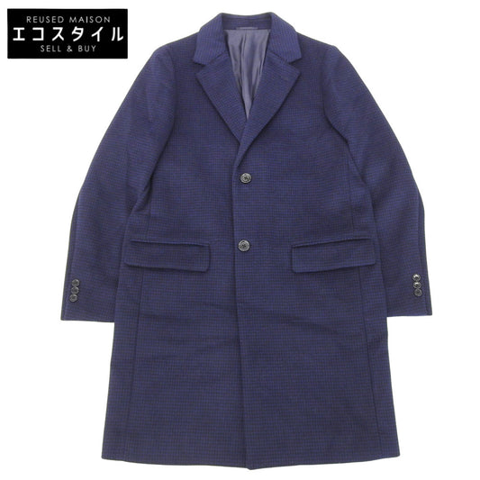 Excellent Condition S100 Short Beaver Chester Coat Black x Blue S 3225-139-3271 Coat S Men's
