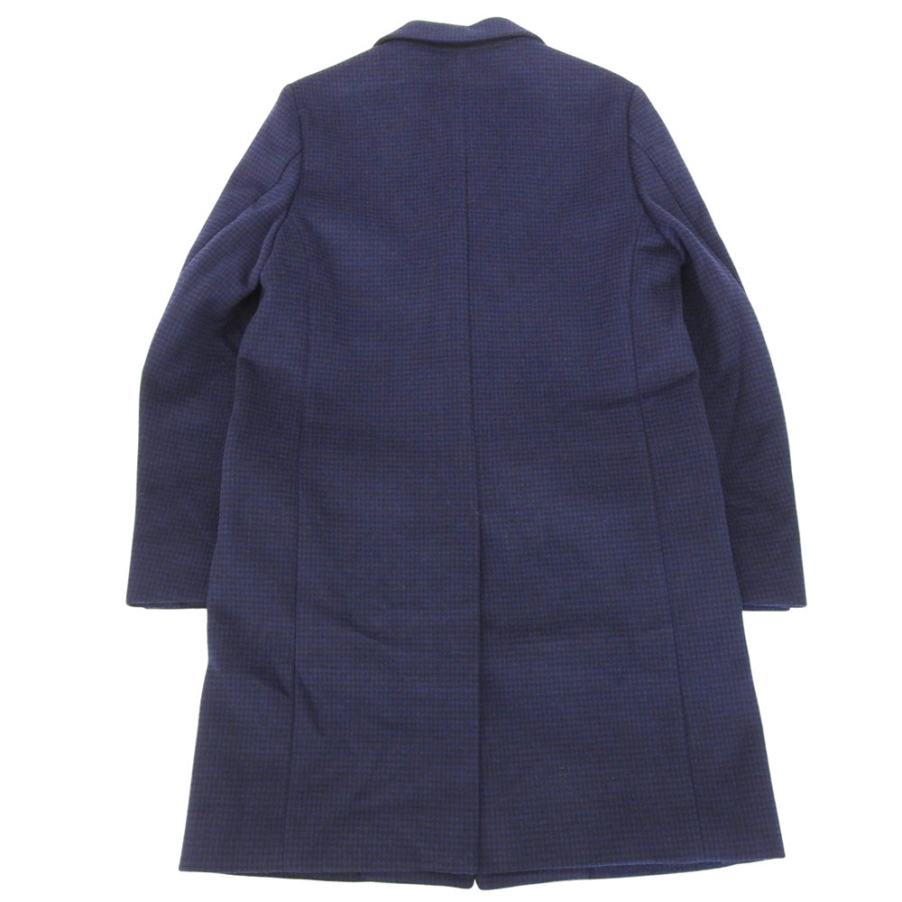 green label relaxing グリーンレーベルリラクシング 美品 S100 ショートビーバー チェスター コート ブラック×ブルー S 3225-139-3271 コート