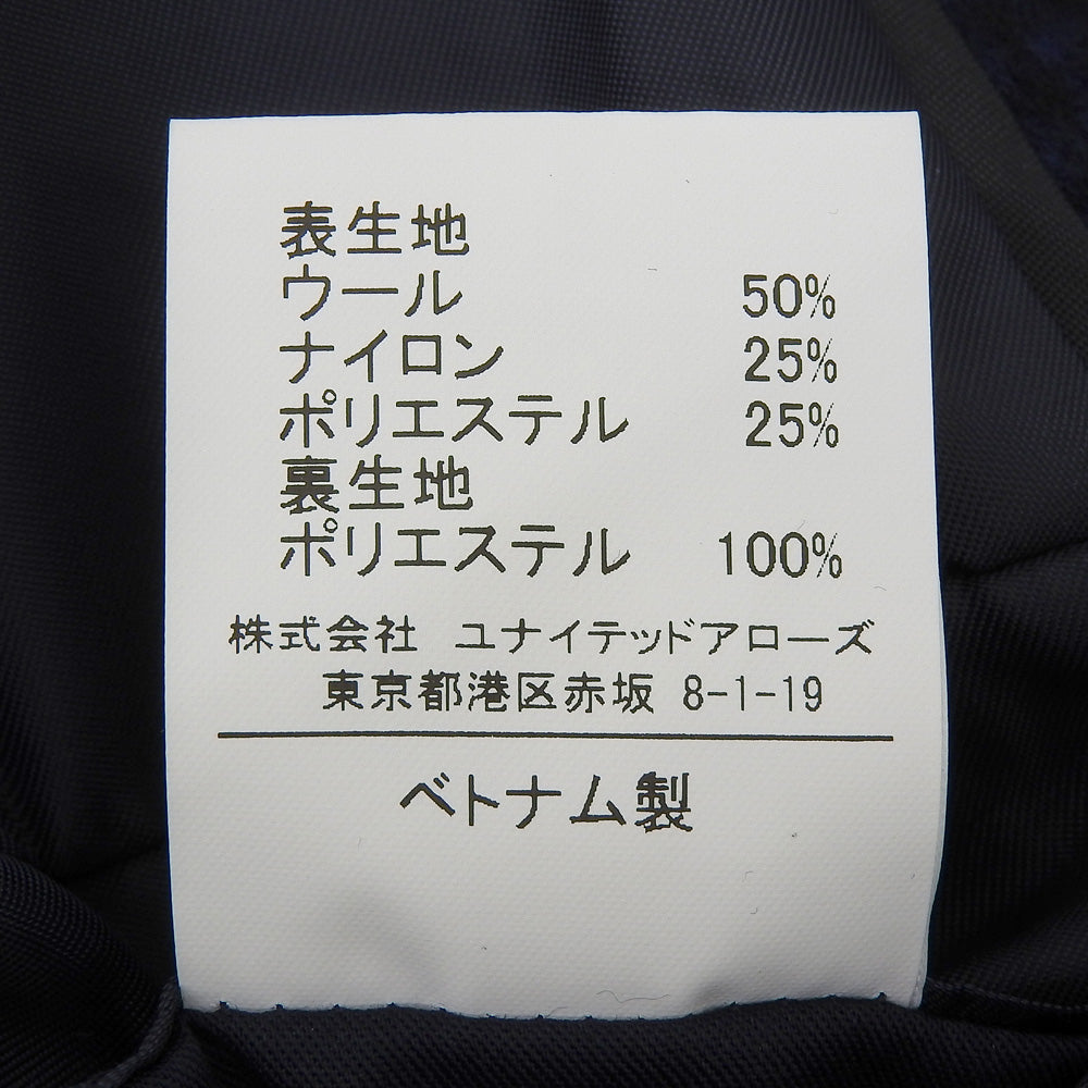 green label relaxing グリーンレーベルリラクシング 美品 S100 ショートビーバー チェスター コート ブラック×ブルー S 3225-139-3271 コート