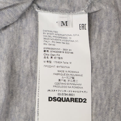 DSQUARED2 Dsquared S74GD0819 Gray LEEF T-shirt Tops M Men's