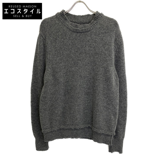 Maison margiela メゾンマルジェラ S50GP0243 デコルティケ クルーネックニット エルボーパッチ トップス