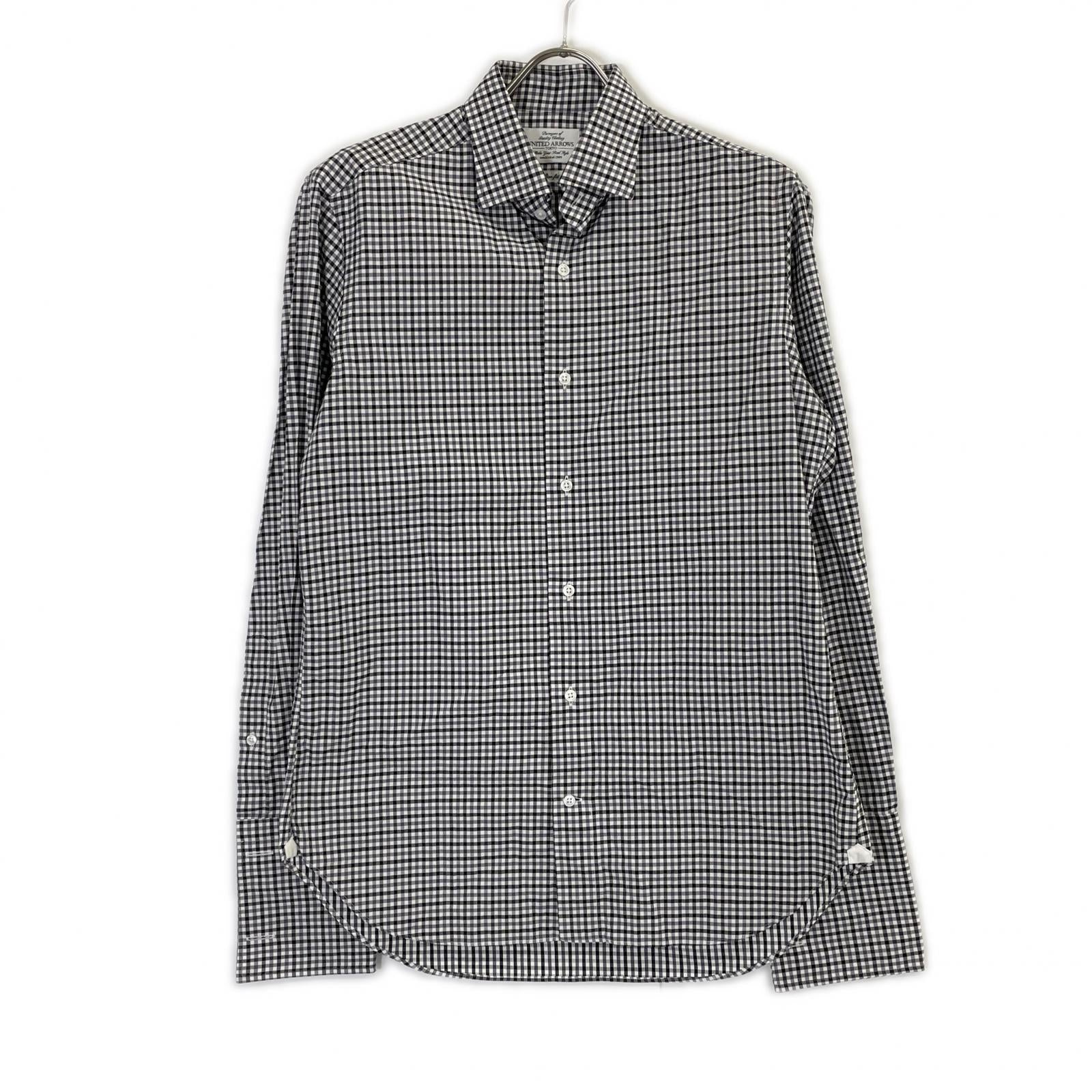 UNITED ARROWS ユナイテッドアローズ 1111-250-9462 ブラック チェック スリムフィット シャツ トップス