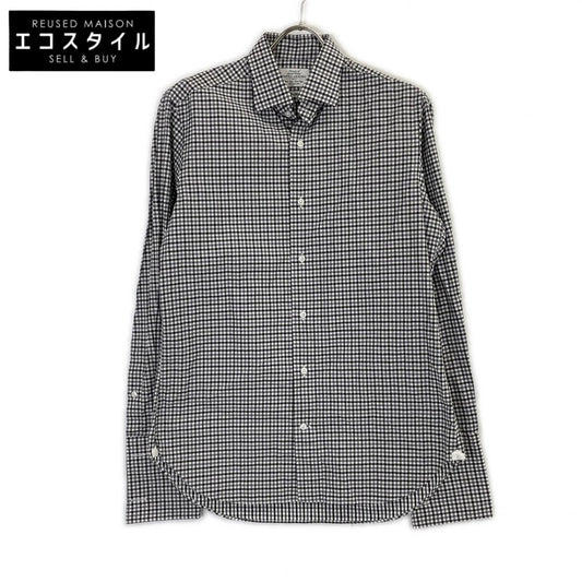 UNITED ARROWS ユナイテッドアローズ 1111-250-9462 ﾌﾞﾗｯｸ ﾁｪｯｸ ｽﾘﾑﾌｨｯﾄ ｼｬﾂ トップス 39